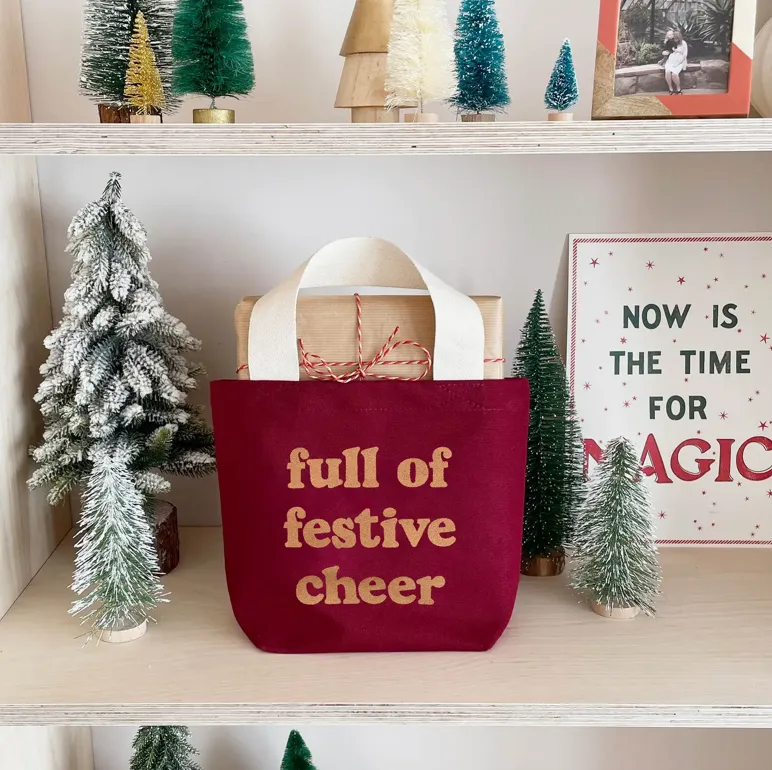 Alphabet Bags Little Canvas Bag - Full of Festive Cheer