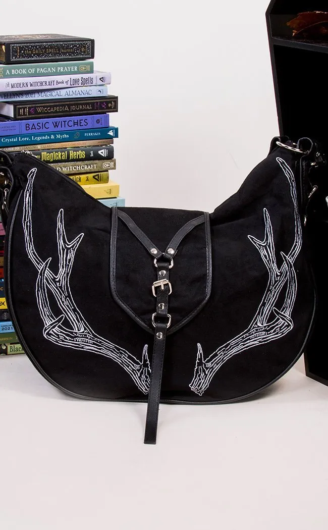 Black Antlers Hobo Purse