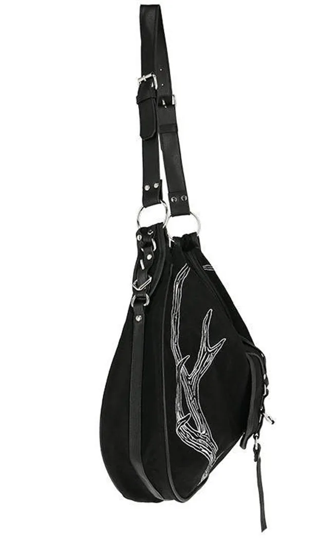 Black Antlers Hobo Purse