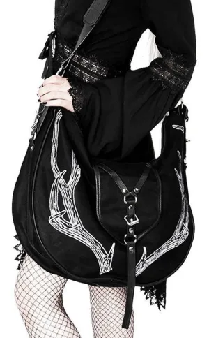 Black Antlers Hobo Purse