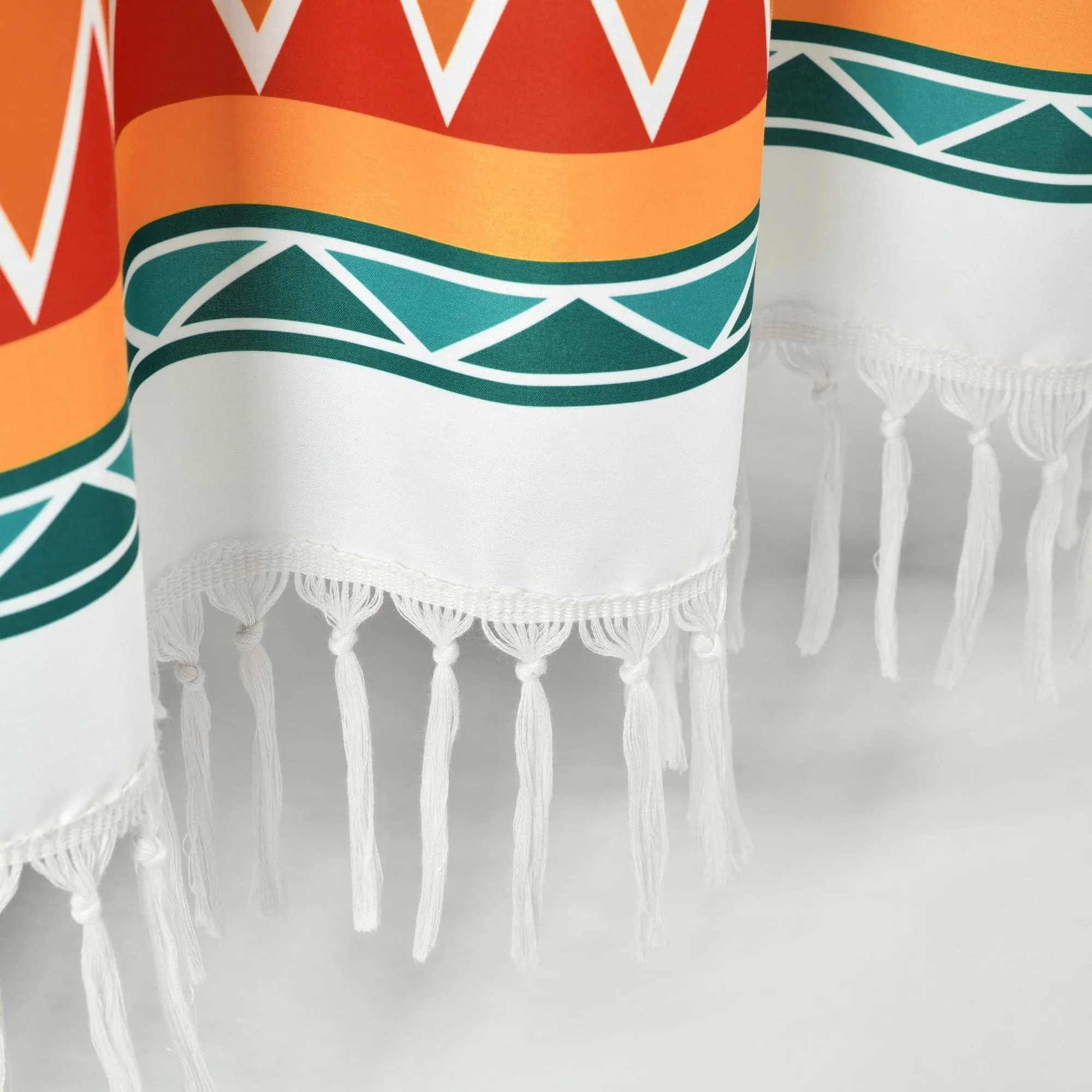 Boho Viviane Geo Fringe Shower Curtain