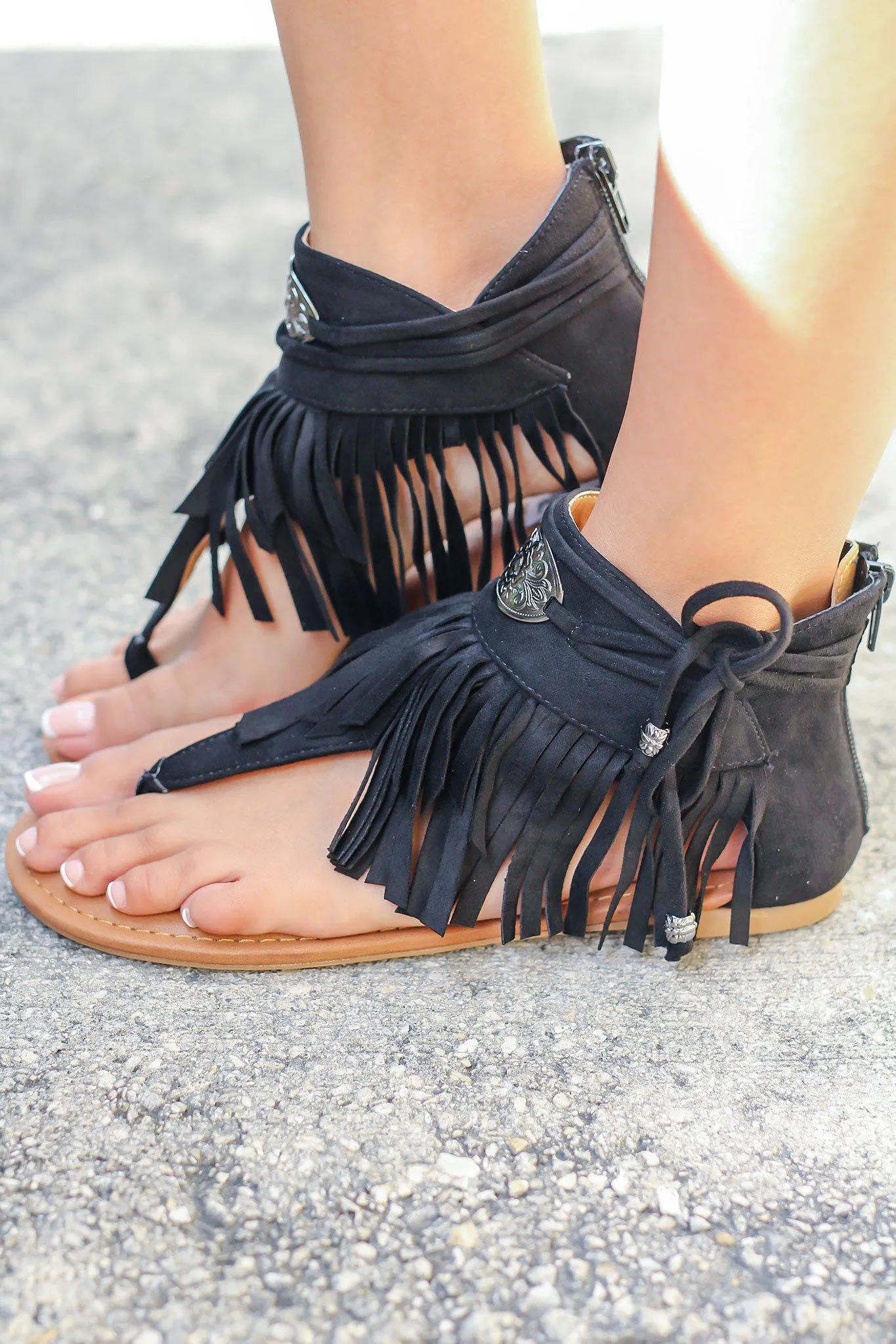 Chia Black Sandals