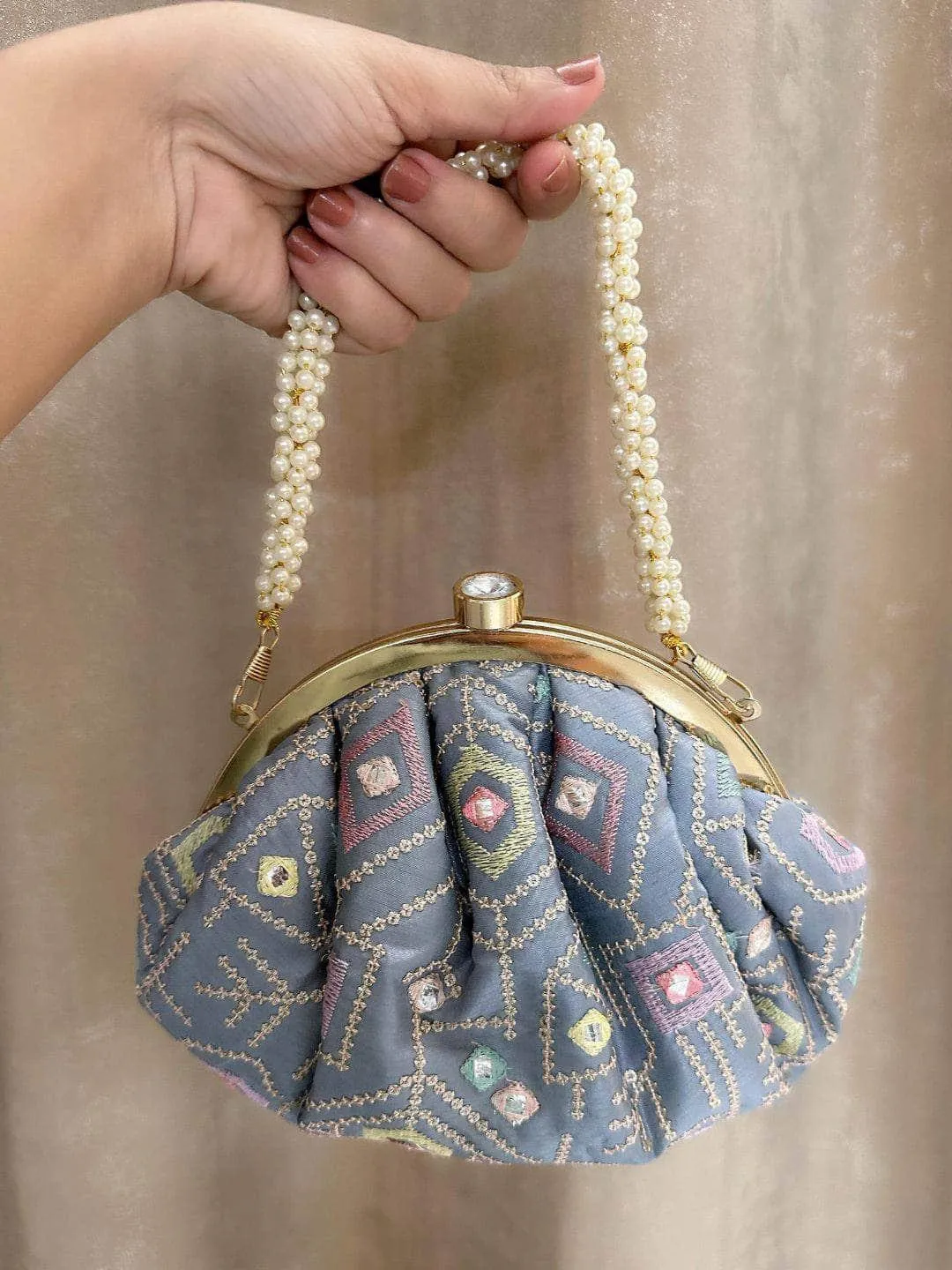 Chikankari Batua Bags