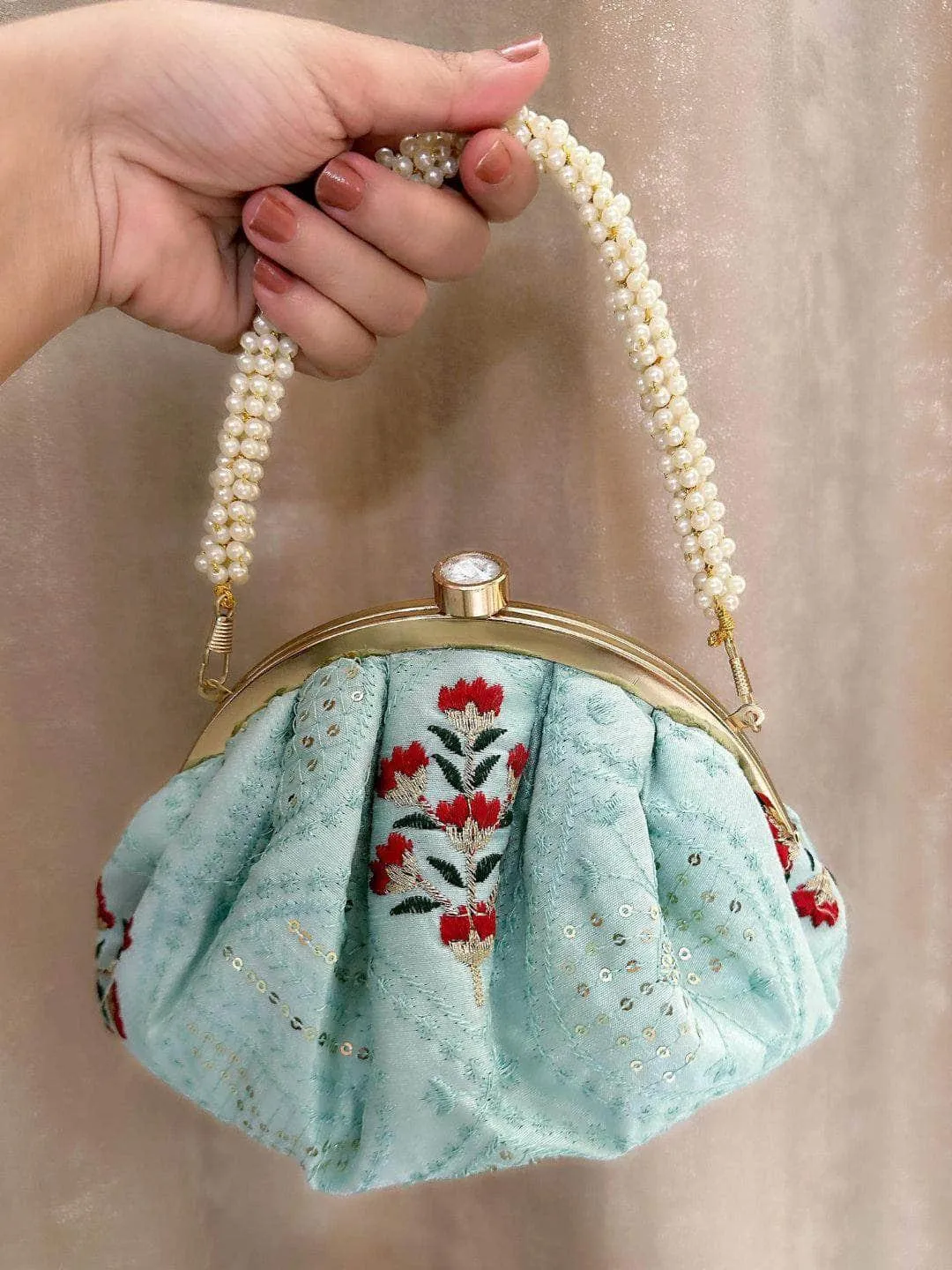 Chikankari Batua Bags