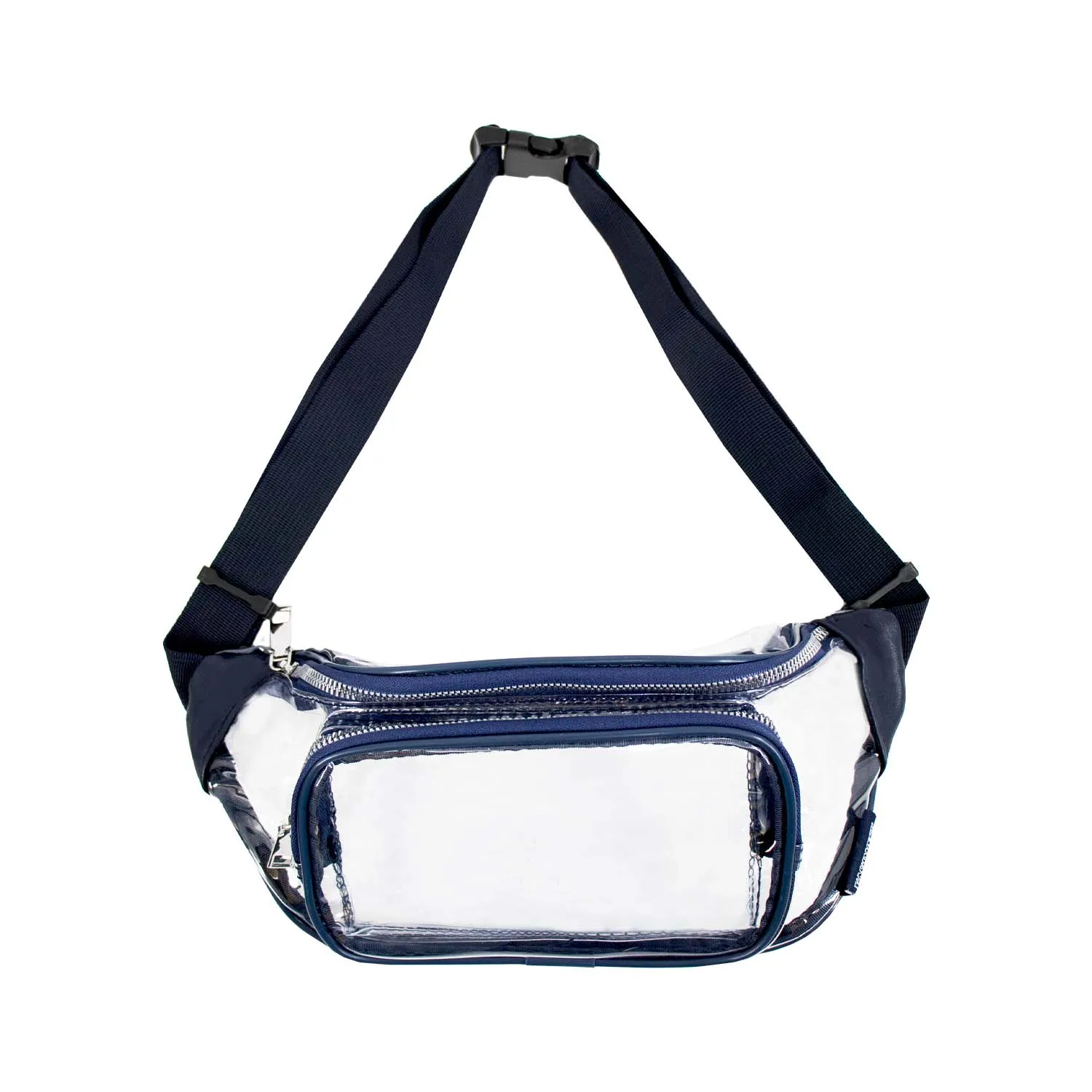 CLEARANCE CLEAR FANNY PACKS (CASE OF 24 - $2.50 / PIECE) - Transparent Wholesale Fanny Packs Assorted Colors SKU: F107-ASST-24