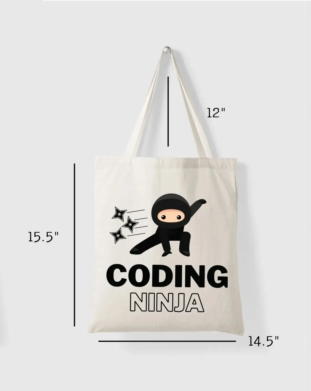 Coding Ninja-  Canvas Reusable Bags