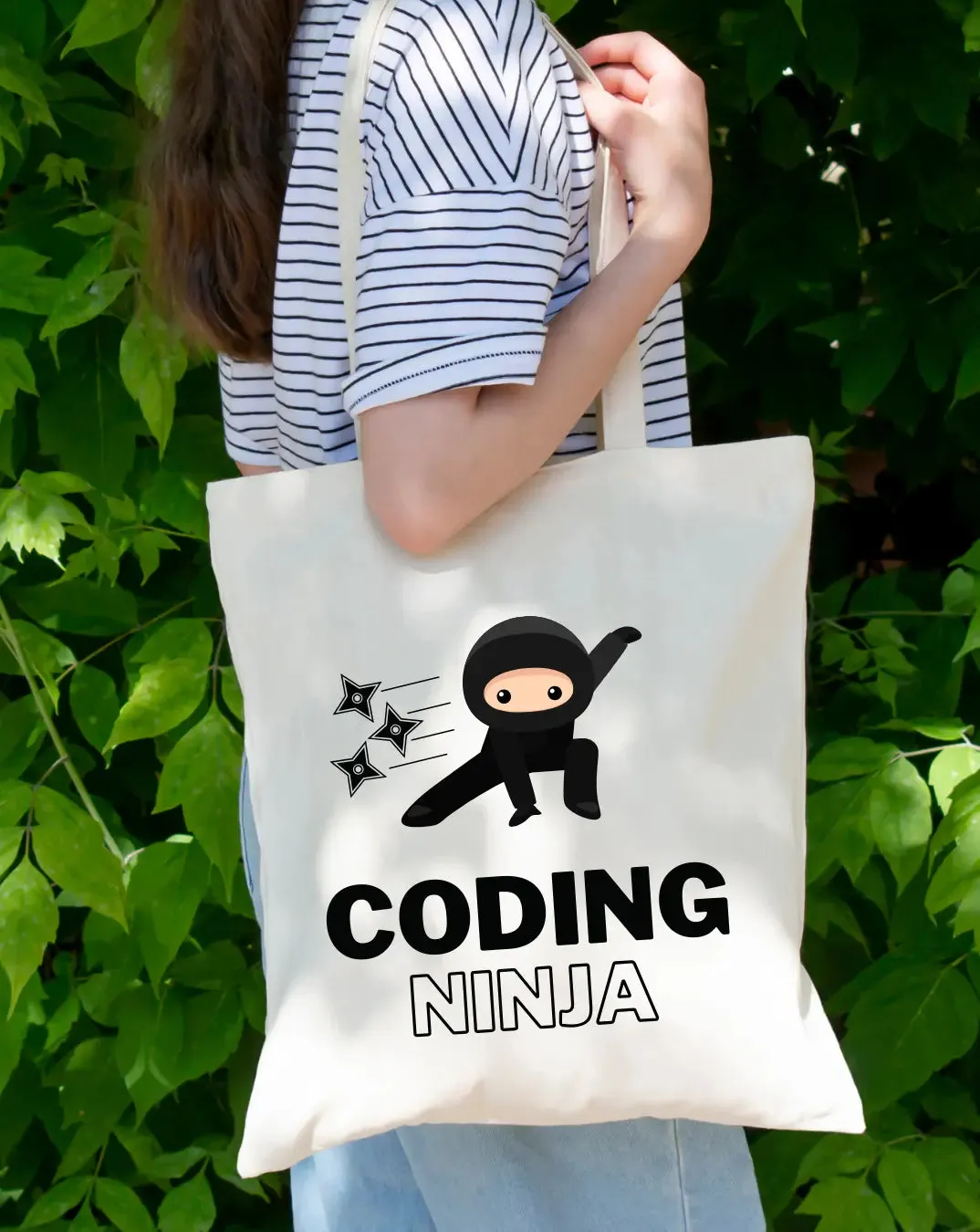 Coding Ninja-  Canvas Reusable Bags