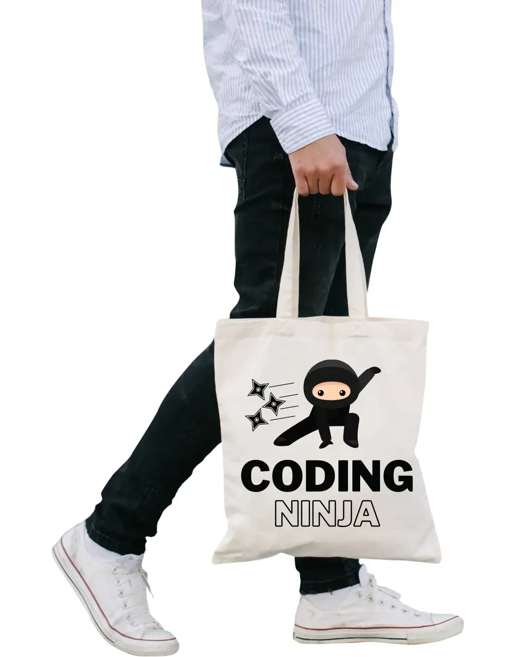 Coding Ninja-  Canvas Reusable Bags