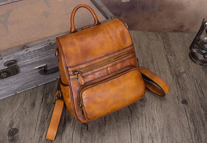 Cool Womens Genuine Leather Satchel Bag Backpack Purse for Women