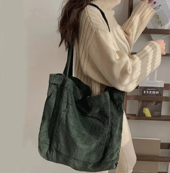 Corduroy Spacious Bag