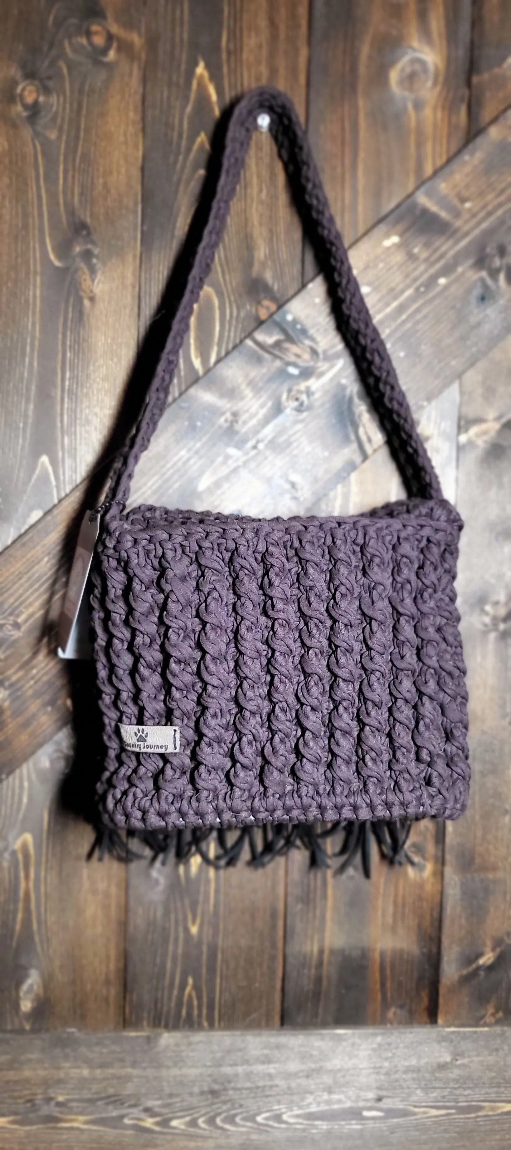 CROCHET FRINGE Bohemian SHOULDER BAG PURSE AVAILABLE IN THREE COLORS