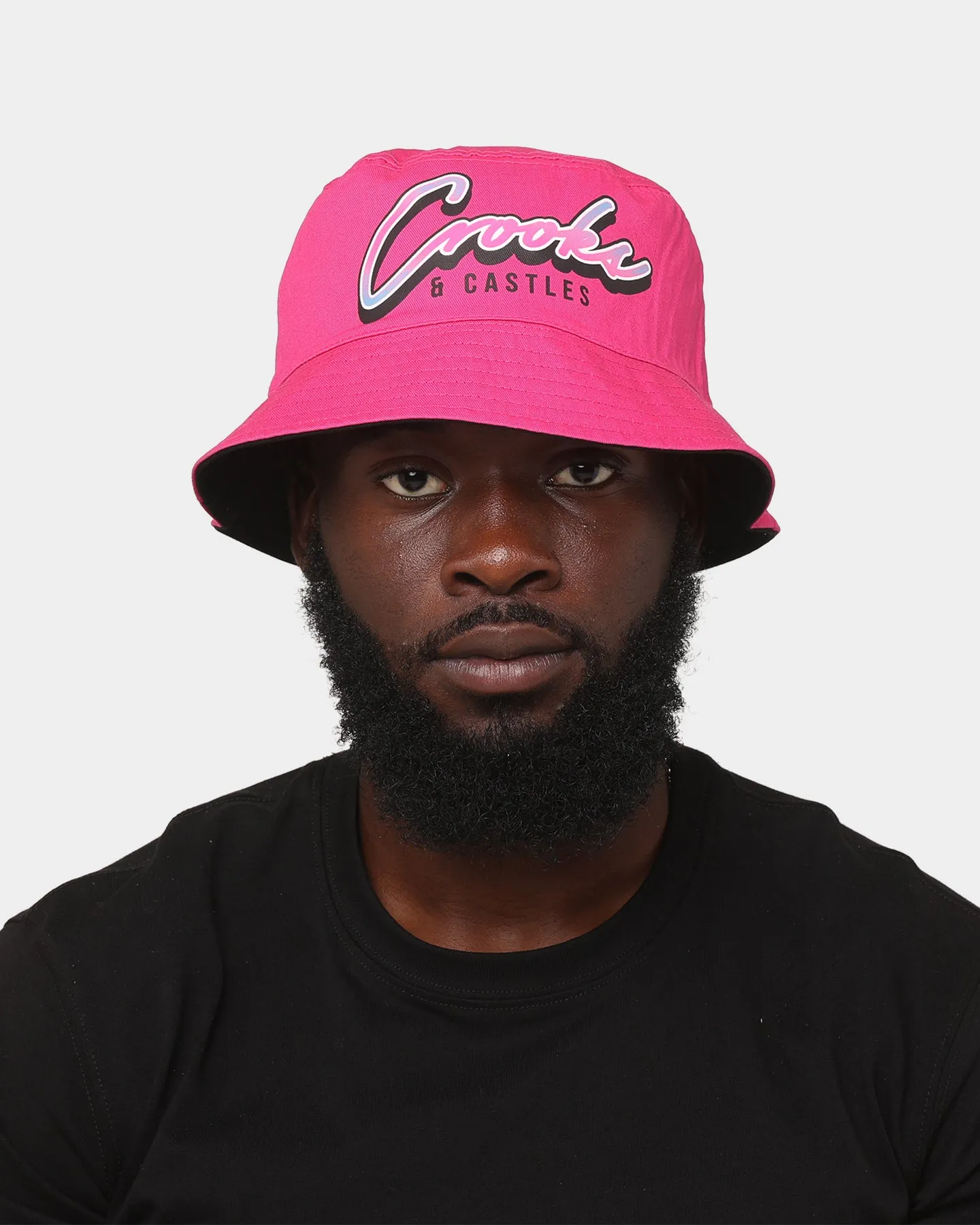 Crooks & Castles Reversible Bucket Hat Pink/Black