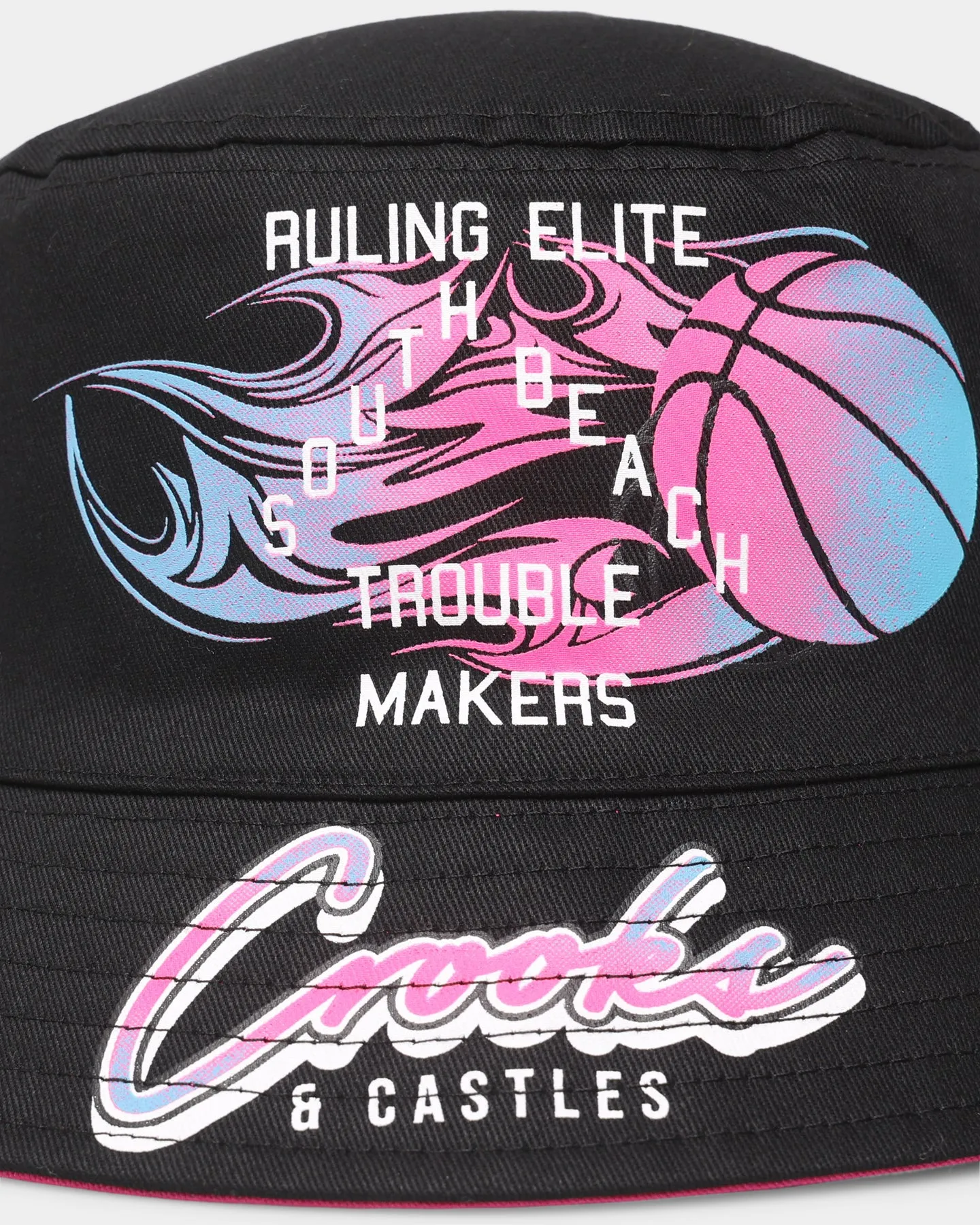 Crooks & Castles Reversible Bucket Hat Pink/Black