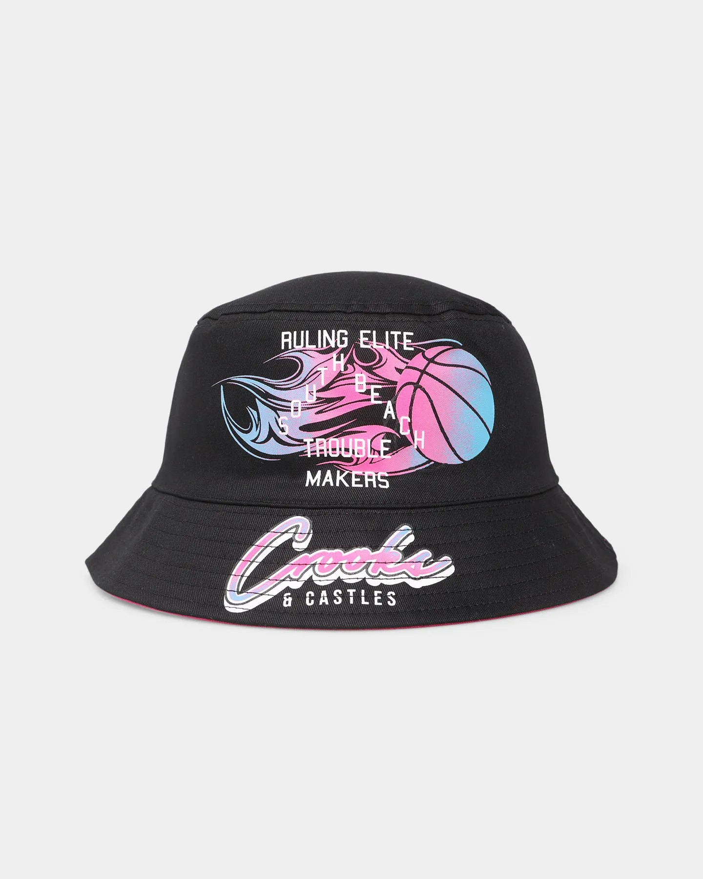 Crooks & Castles Reversible Bucket Hat Pink/Black