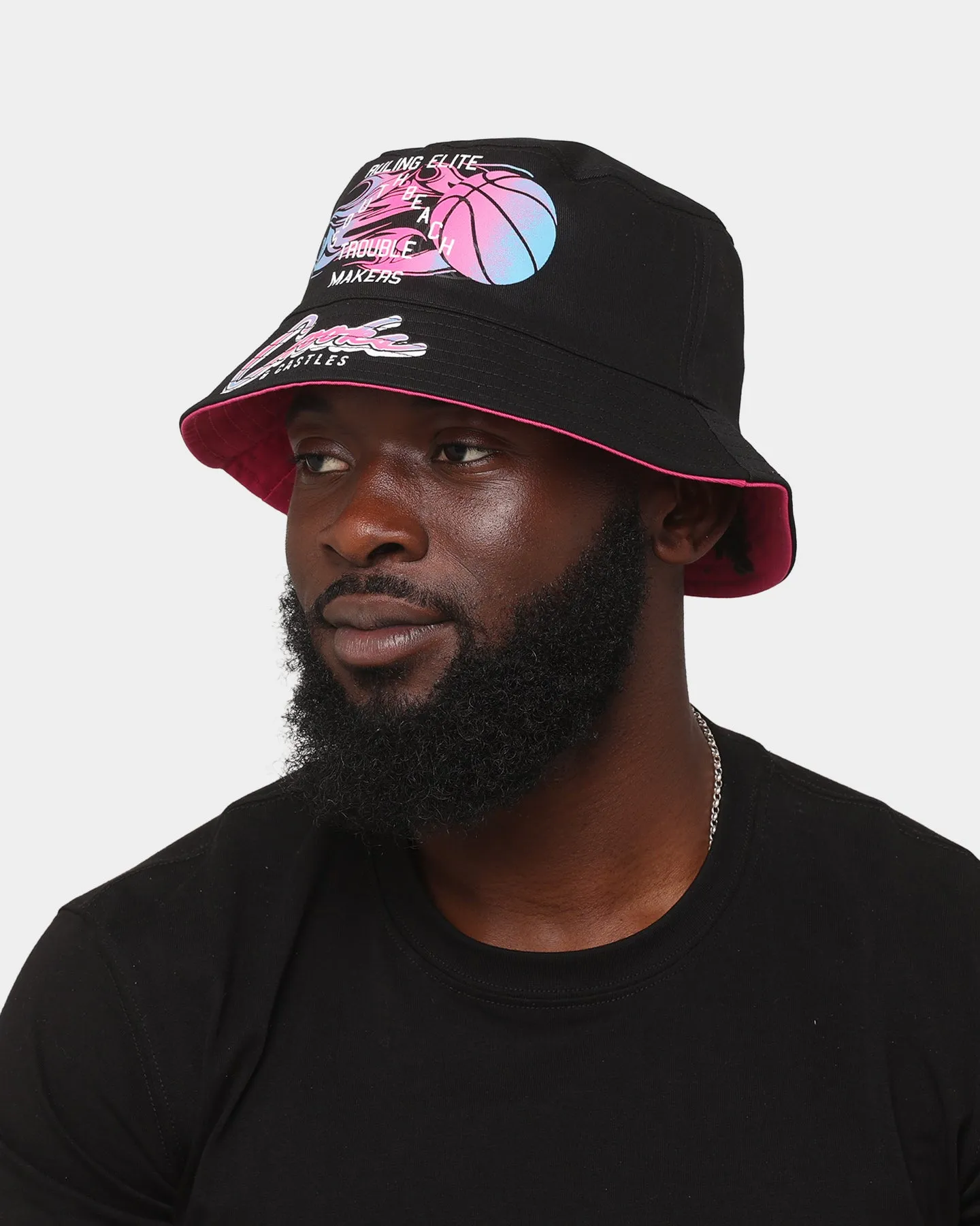 Crooks & Castles Reversible Bucket Hat Pink/Black