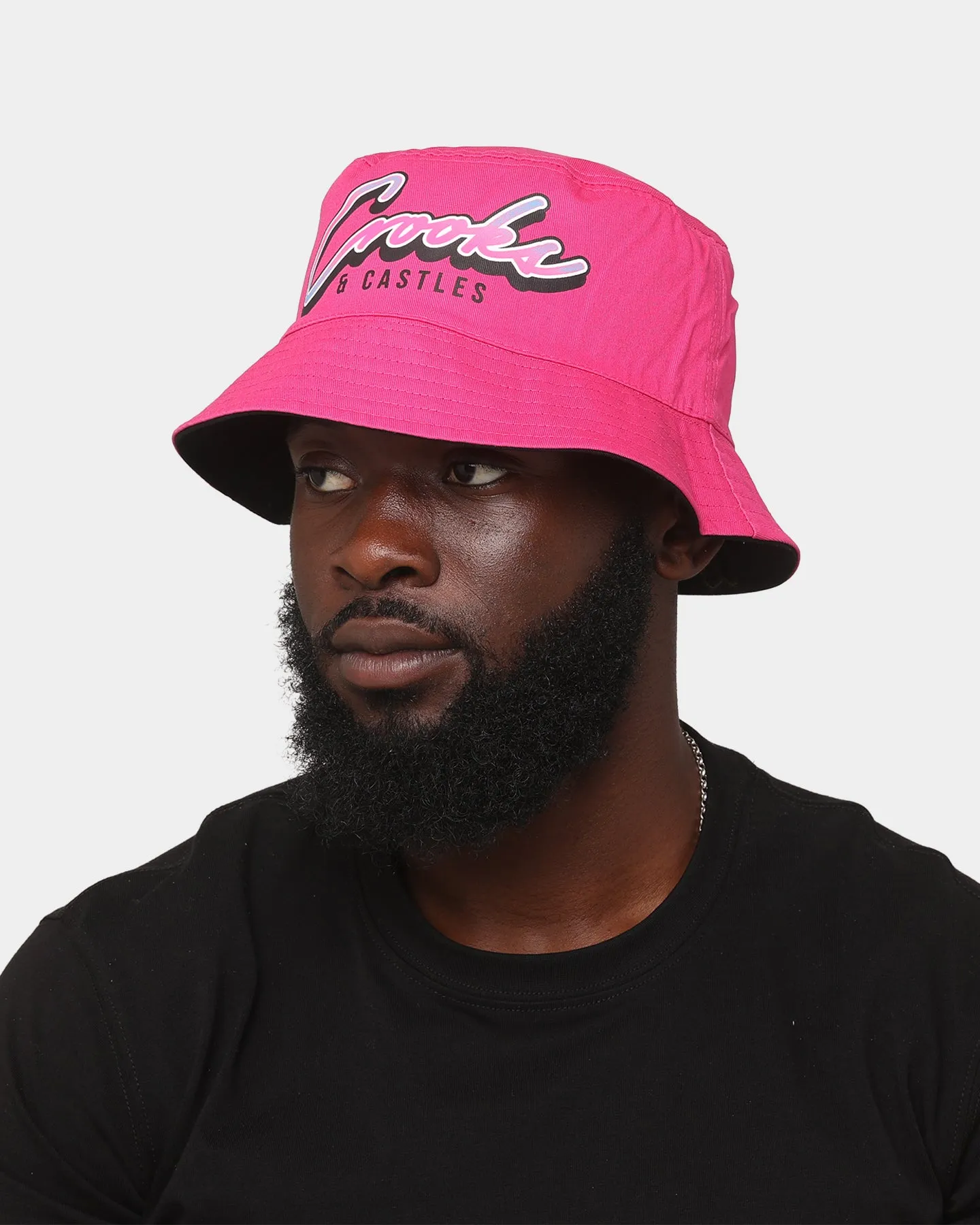 Crooks & Castles Reversible Bucket Hat Pink/Black