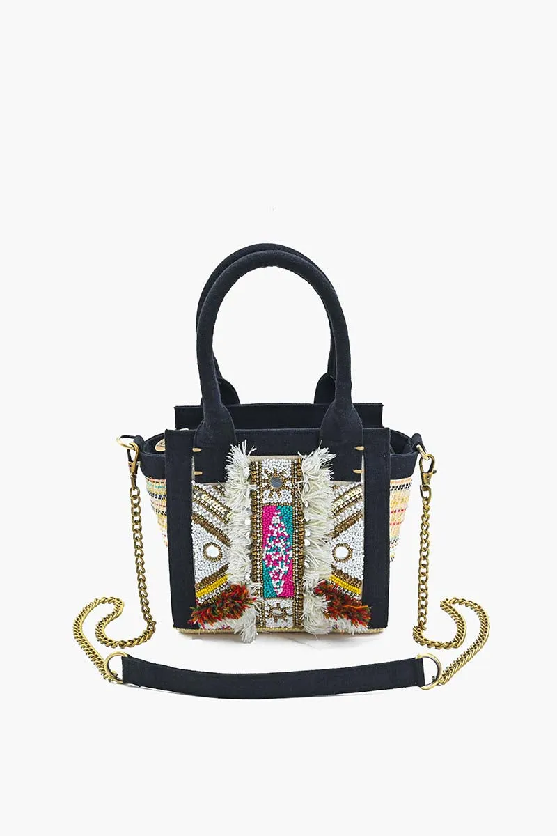 Deco Dream Embellished Top Handle Tote