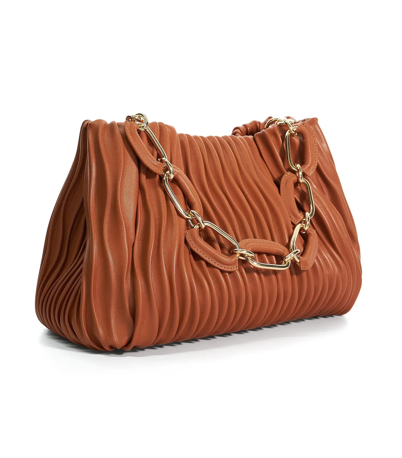 Dominia Wavy Quilt Bag Tan