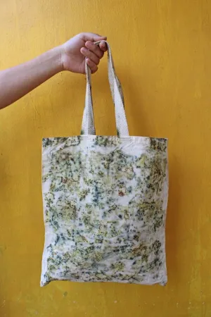 Eco Printed Packaging Bag- Mustard, Green & White