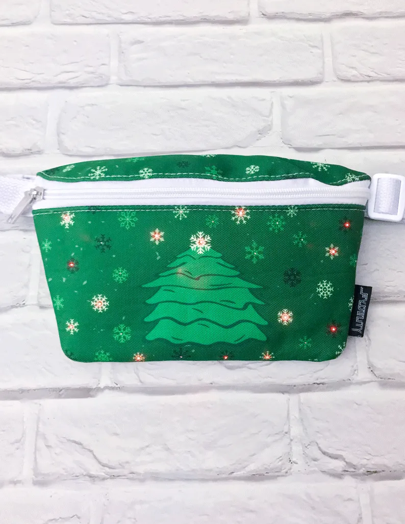 Fanny Pack |Battery Powered LED Light-Up Ultra-Slim Belt Bum Bag |SNOFLAKES TREE