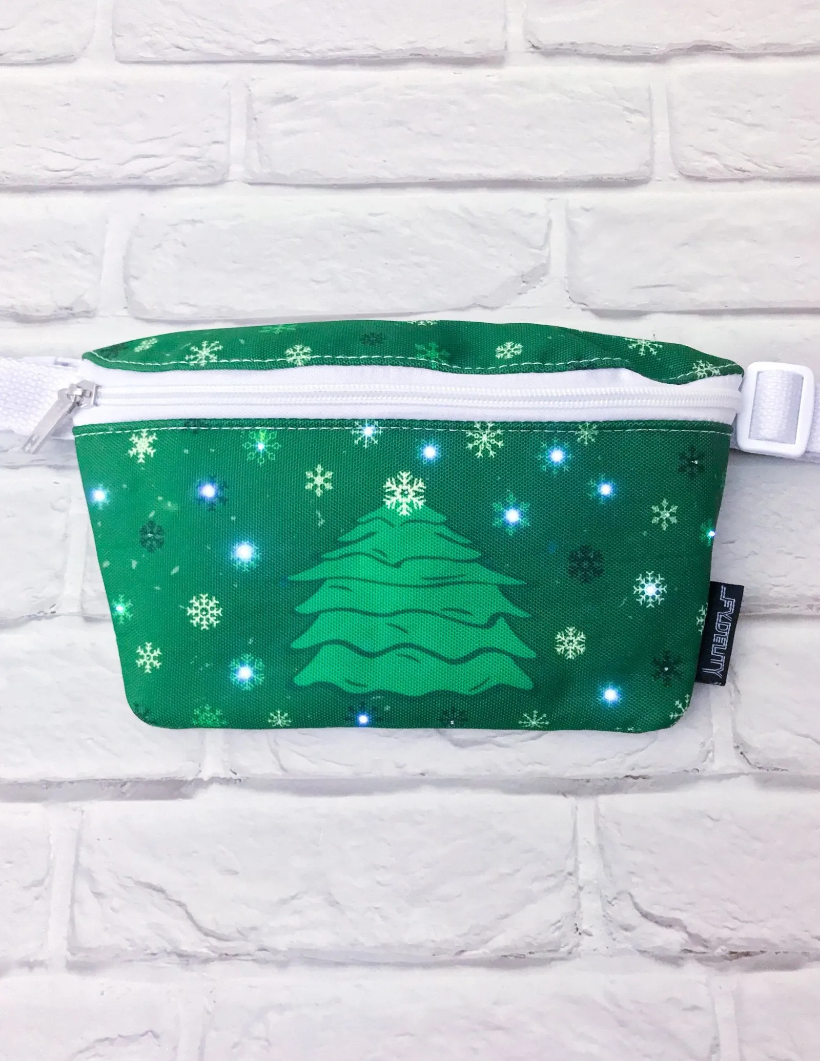 Fanny Pack |Battery Powered LED Light-Up Ultra-Slim Belt Bum Bag |SNOFLAKES TREE