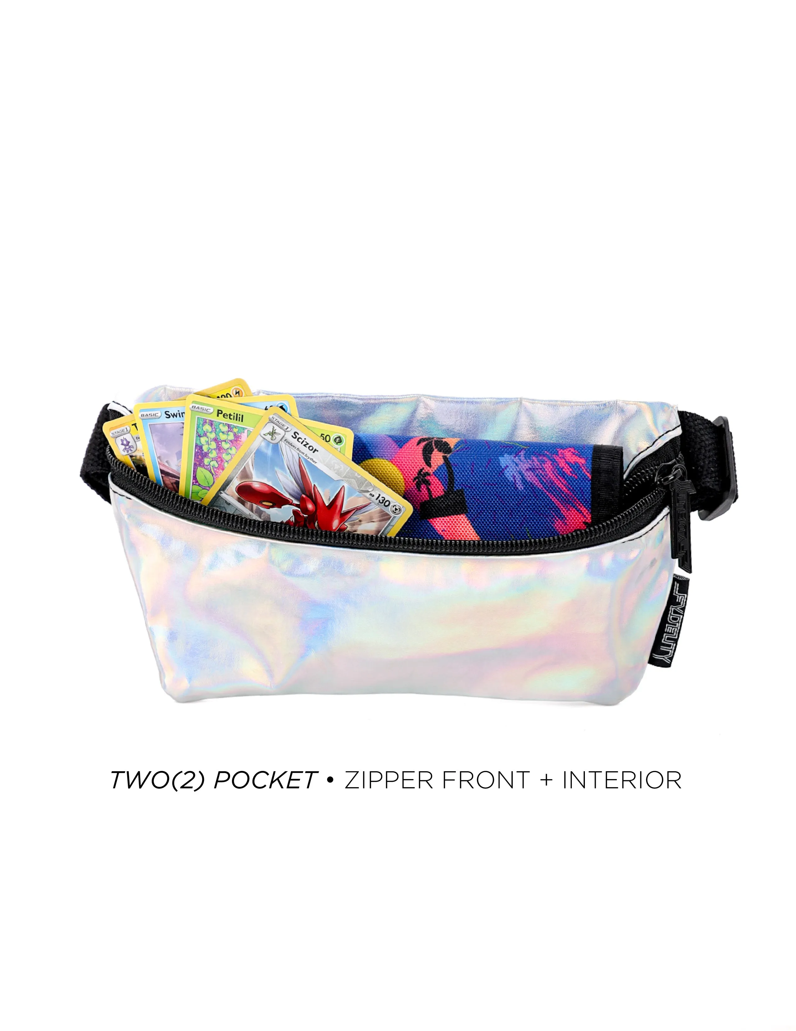 Fanny Pack | Kids Slim | METALLIC Silver Laser