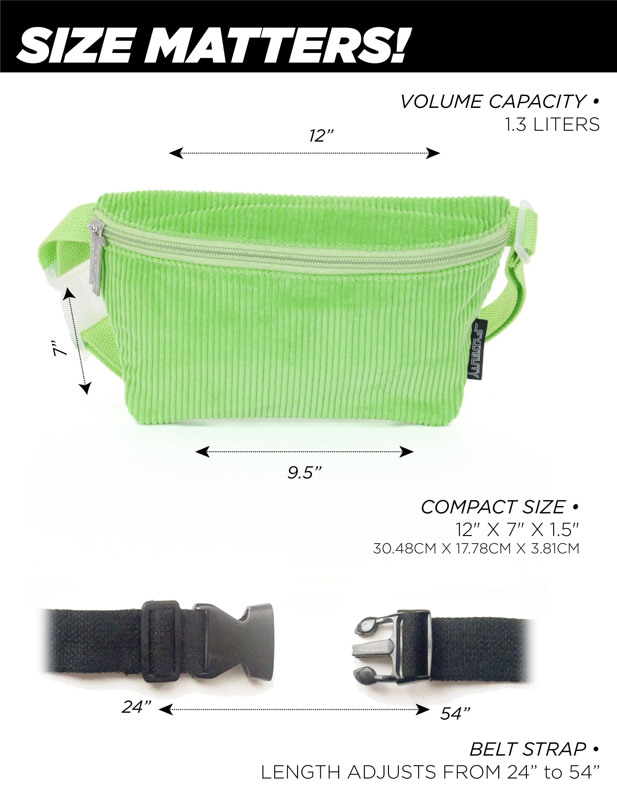 Fanny Pack | Slim | Corduroy Green