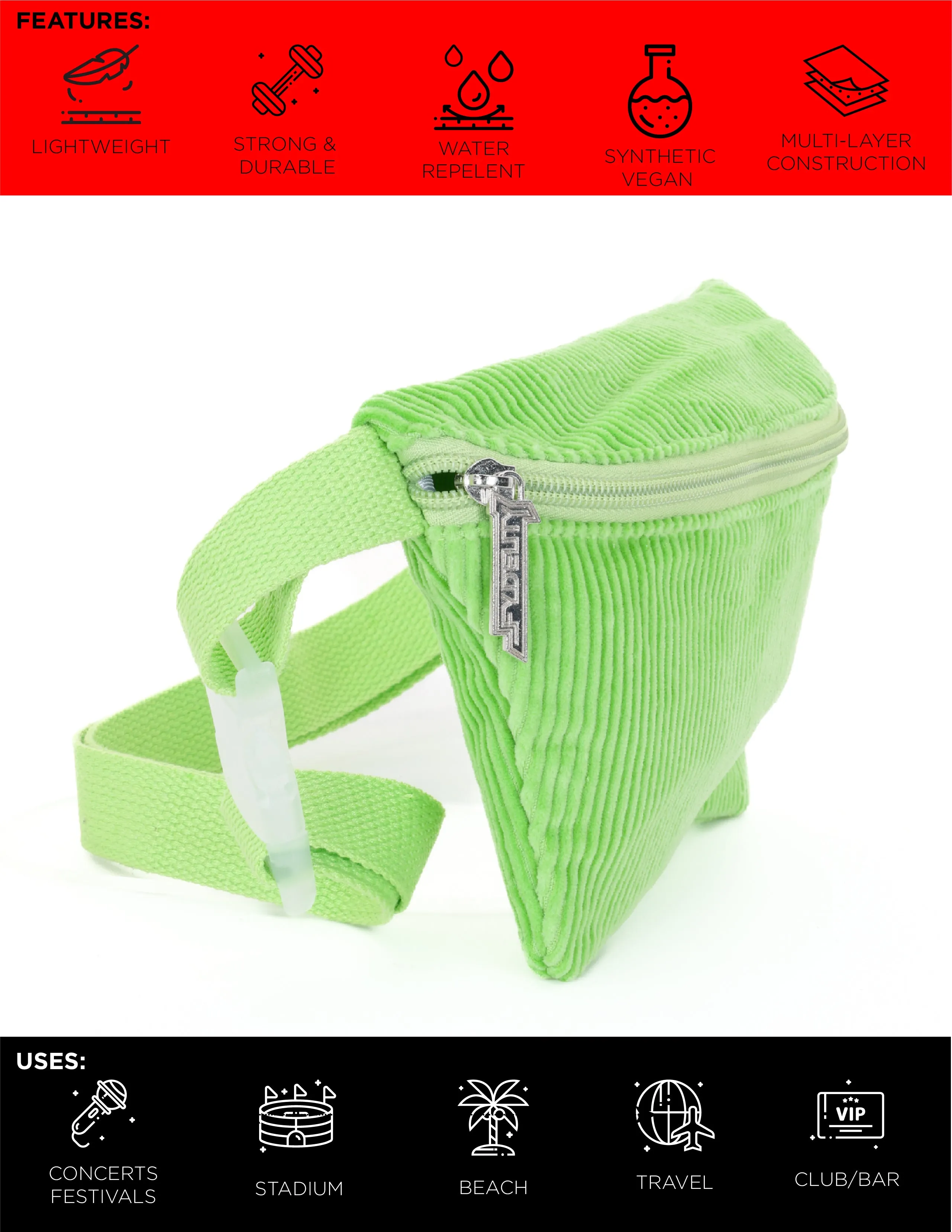 Fanny Pack | Slim | Corduroy Green