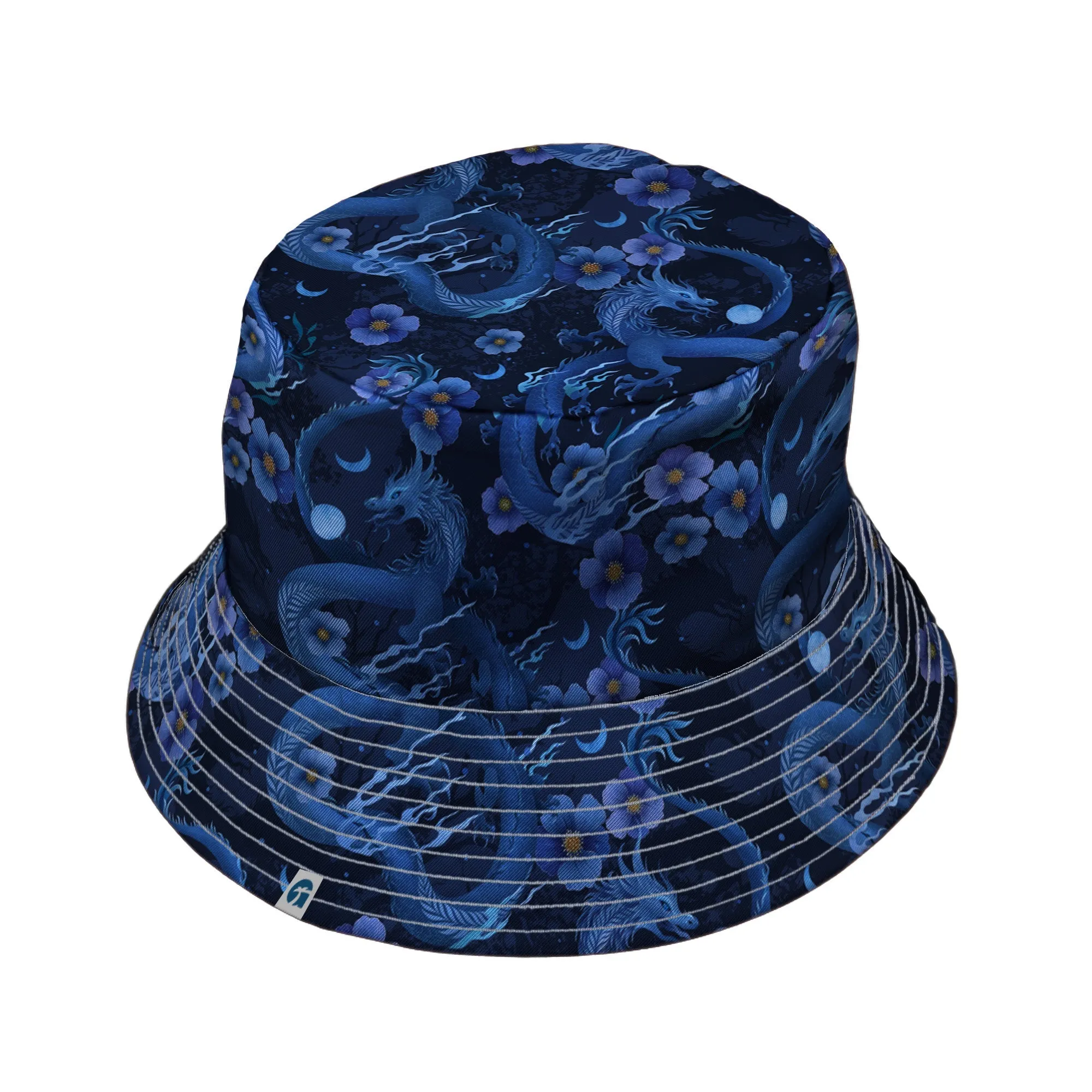 Floral Dragon Night Bucket Hat