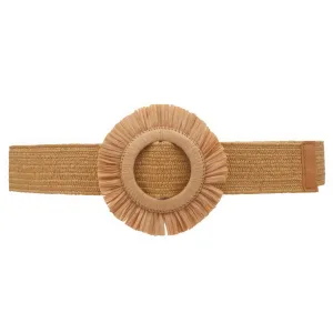 Fringe Circle Straw Belt