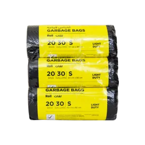 Garbage Bag Black Rolls S | 60X90CM | 3 Rolls