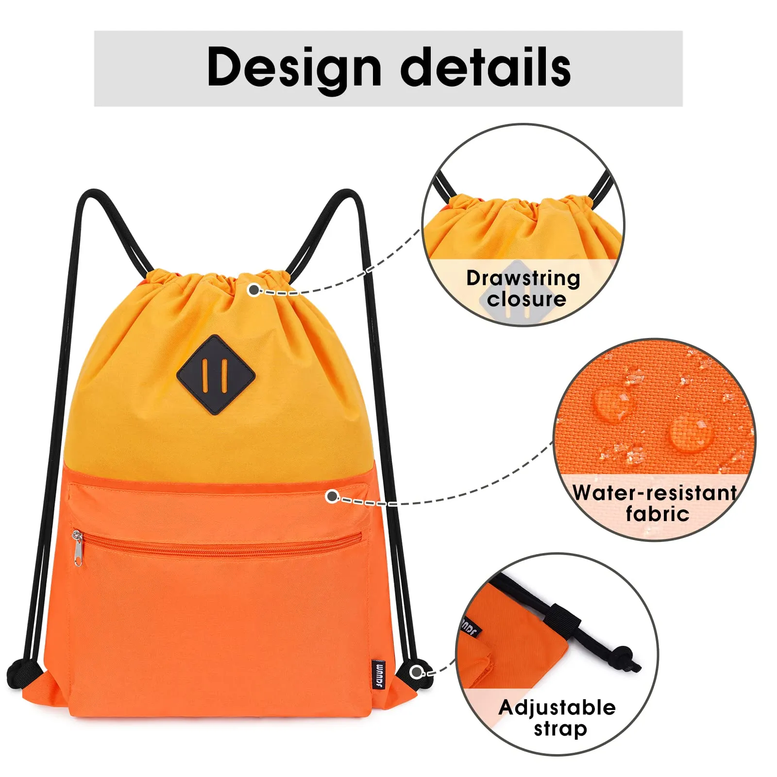 Gym Drawstring Backpack with Wet Compartment