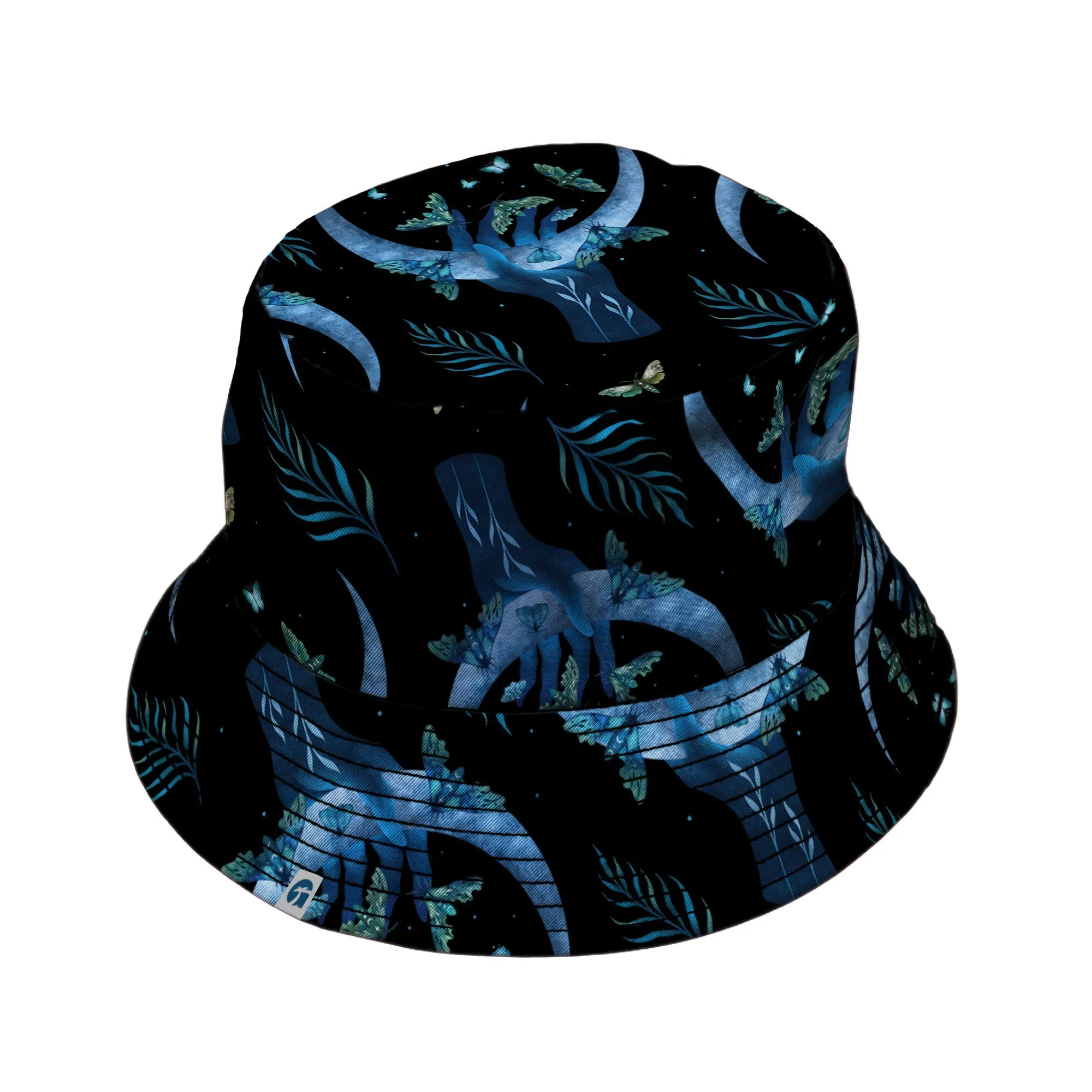 Hand on the Moon Moth Bucket Hat