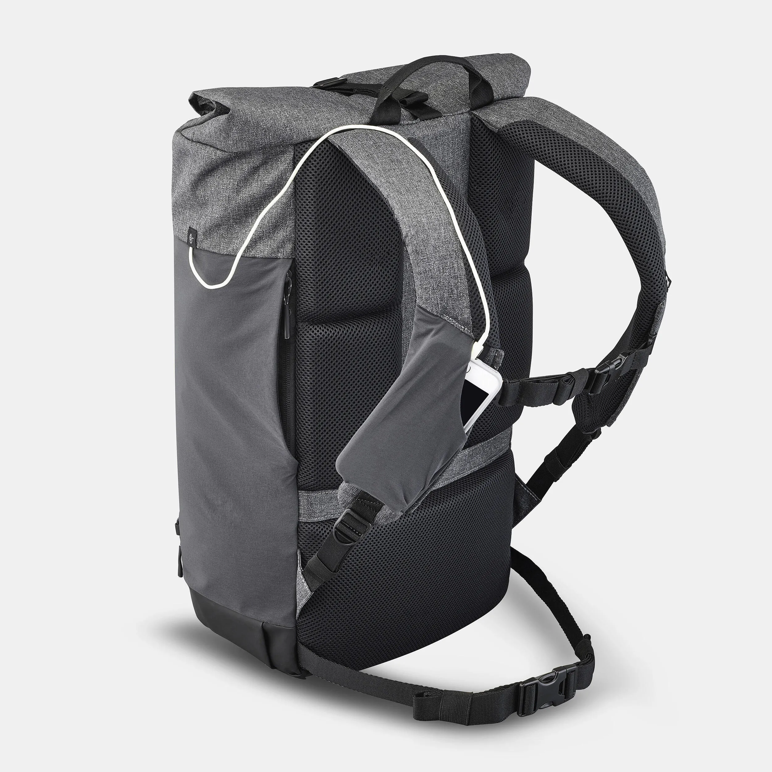 Hiking backpack Quechua Escape 500 Rolltop 32 l, gray