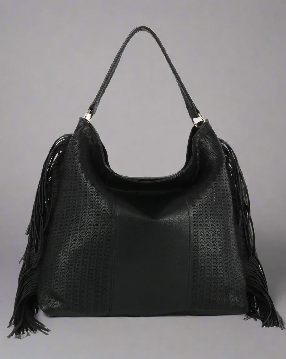 JY0466 Janice Fringe Hobo Bag