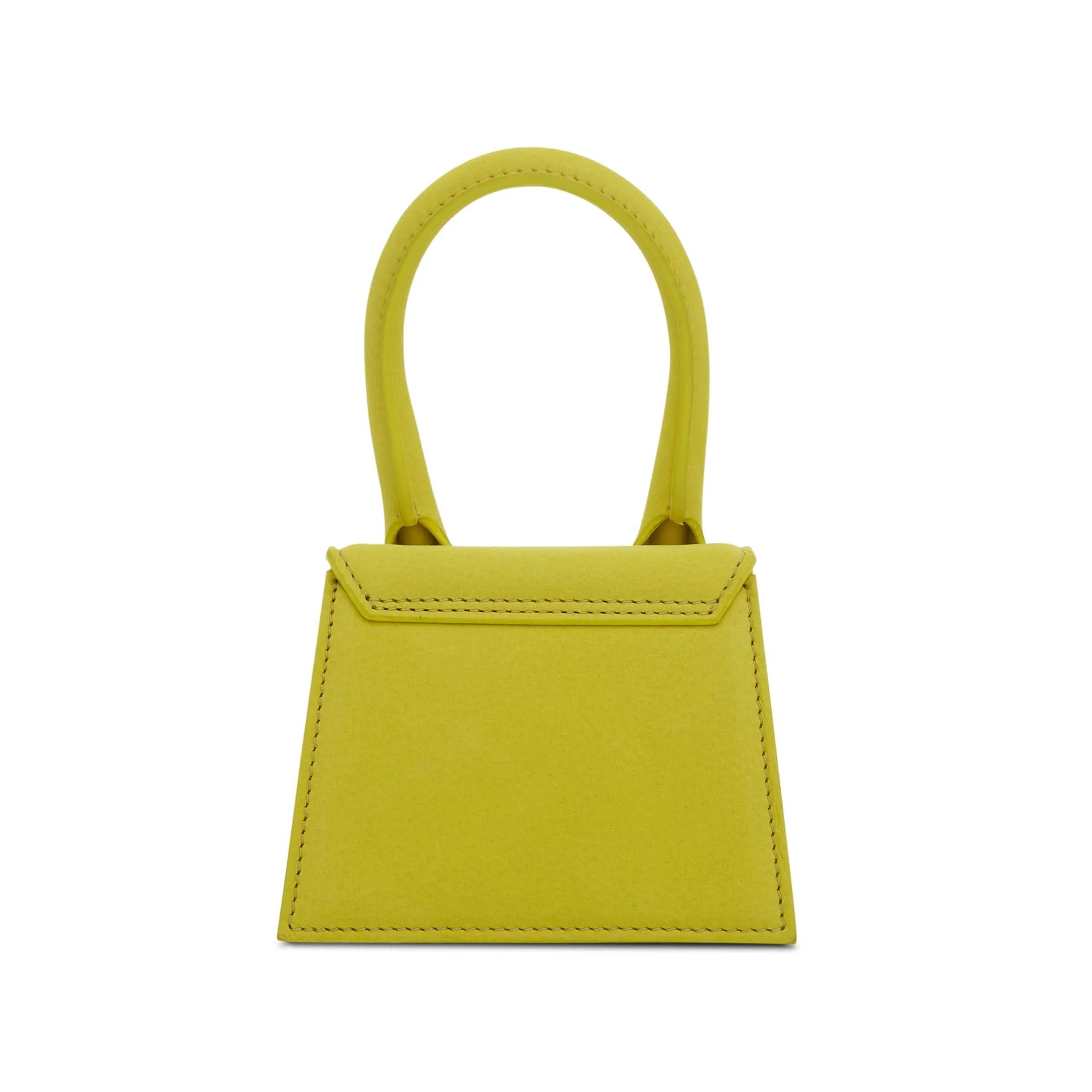 Le Chiquito Mini Croc Embossed Leather Bag in Neon Yellow