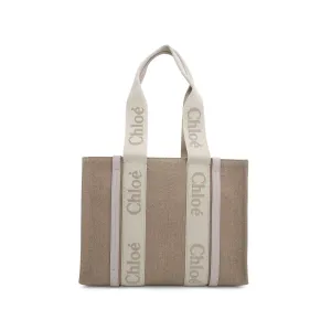 Medium Woody Tote Bag in Wild Grey