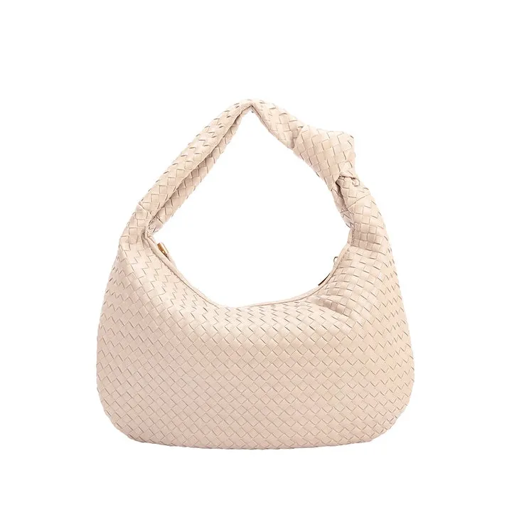 Melie Bianco Brigitte Ivory Large Recycled Vegan Shoulder Bag