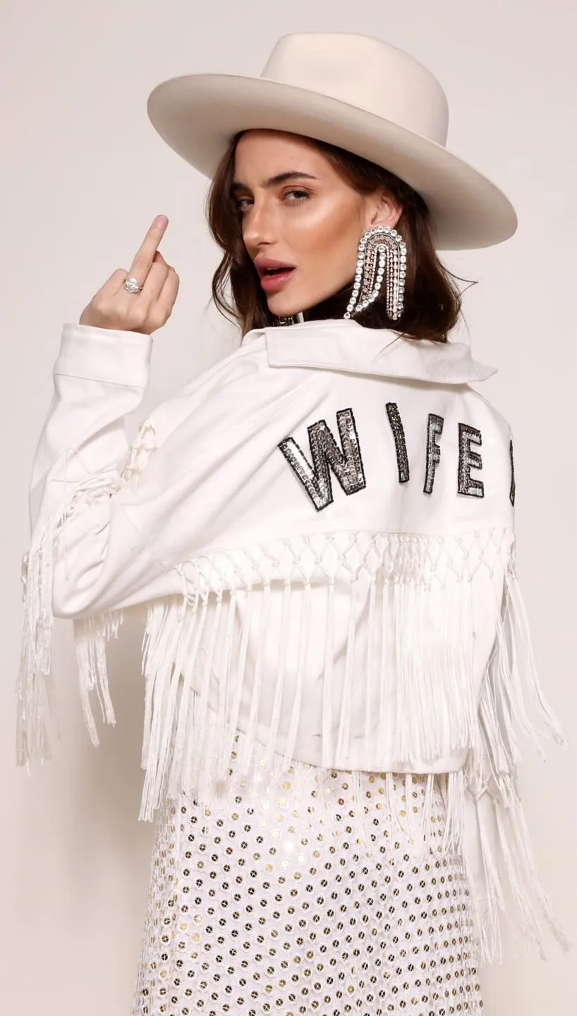 Modern Bohemian Bride Wifey Jacket