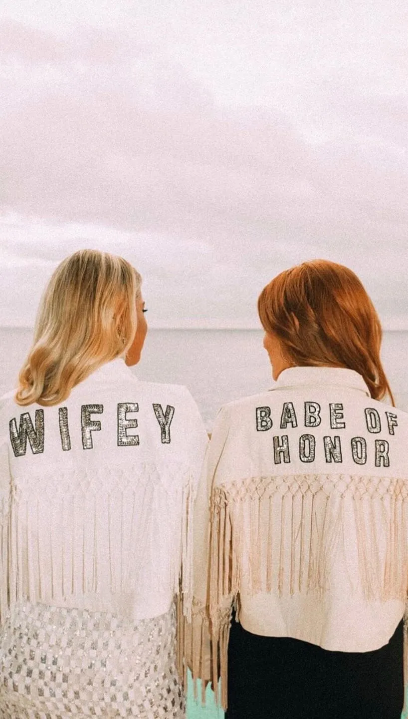 Modern Bohemian Bride Wifey Jacket