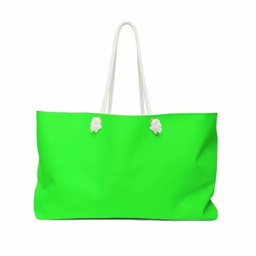 Neon Green Handbag, Weekender Tote Bag