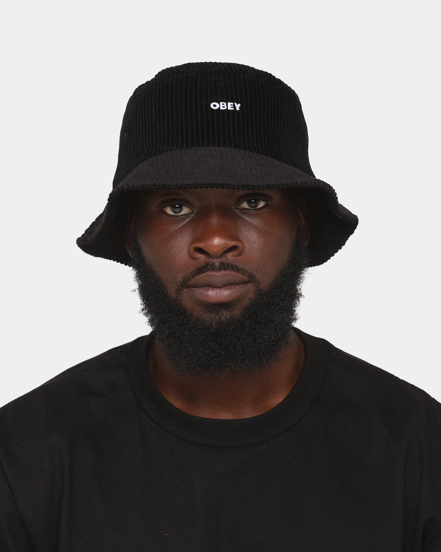 Obey Bold Cord Bucket Hat Black