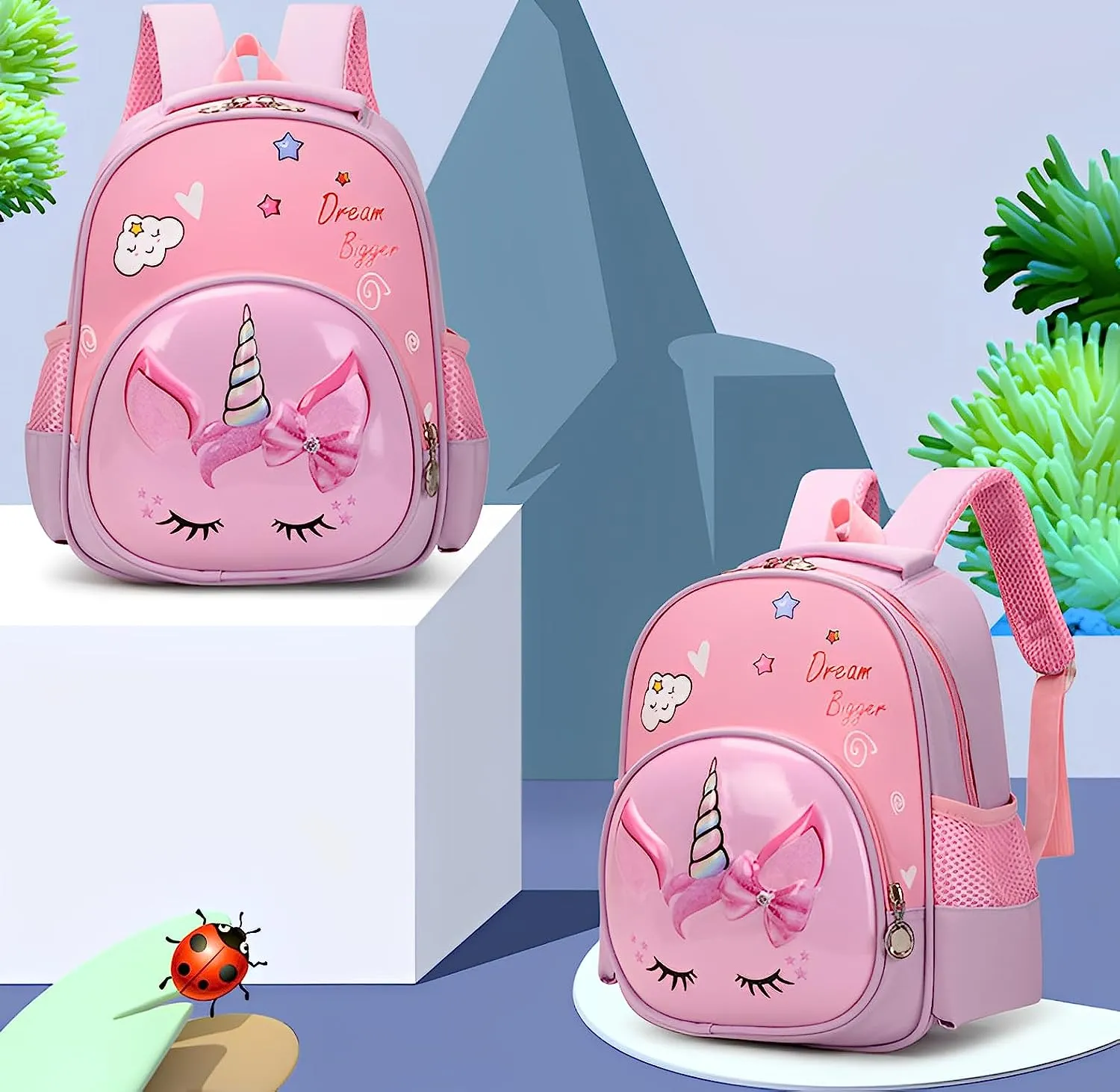 THE LITTLE LOOKERS Cute School Bag Backpack for Girls & Boys Kids School Bags Preschool Kindergarten Travel Picnic