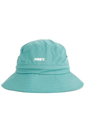 Turquoise Obey Classic Fit Bucket Hat with Elastic Bungee