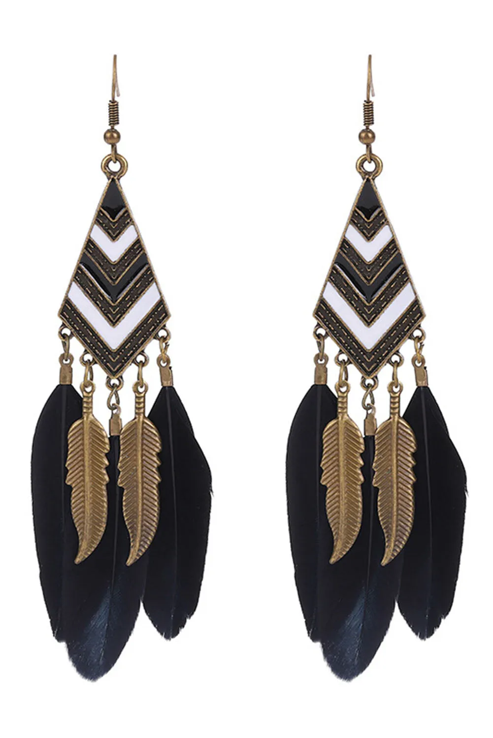 Vintage Bohemian Feather Earrings