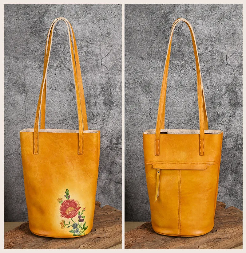 Vintage Handmade Vege Tanned Leather Bags for Women 2301