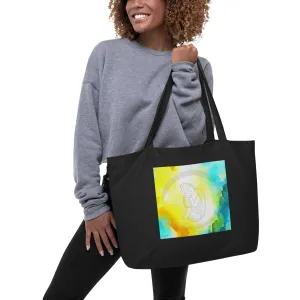 Watercolor Buddha 1 Large organic tote bag